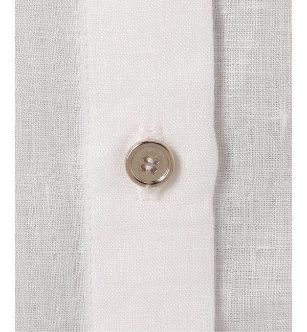 Spick and Span「《ゆったりサイズ》追加2 80リネンカシュクール ビッグシャツ」|シャツ・ブラウス|