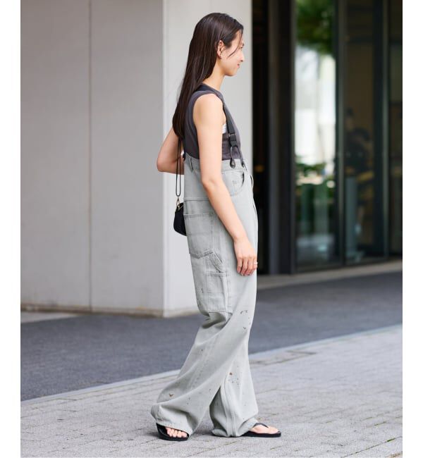 FRAMeWORK「PAYDAY /ペイデイ サスペンダー付きペイント加工デニム」|デニム|