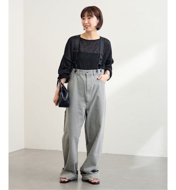 FRAMeWORK「PAYDAY /ペイデイ サスペンダー付きペイント加工デニム」|デニム|