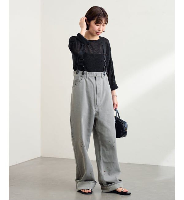 FRAMeWORK「PAYDAY /ペイデイ サスペンダー付きペイント加工デニム」|デニム|