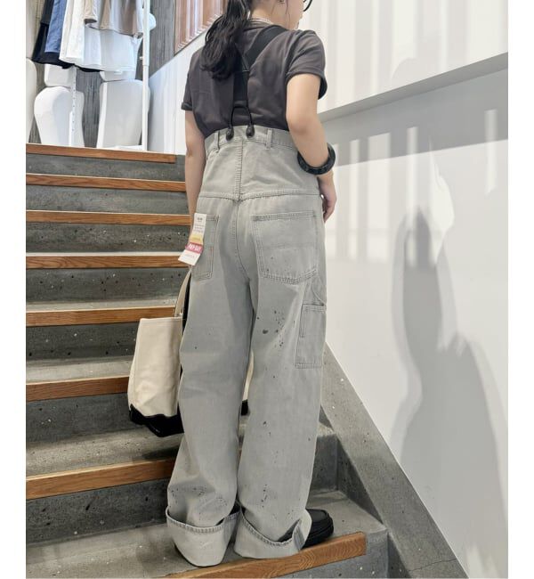 FRAMeWORK「PAYDAY /ペイデイ サスペンダー付きペイント加工デニム」|デニム|