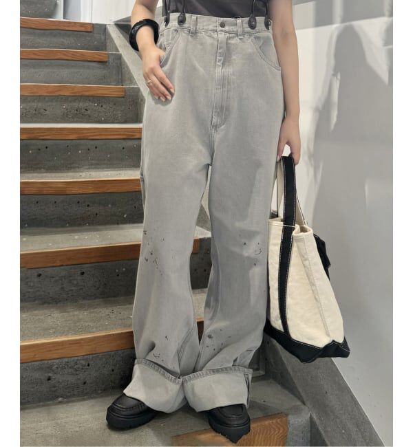 FRAMeWORK「PAYDAY /ペイデイ サスペンダー付きペイント加工デニム」|デニム|