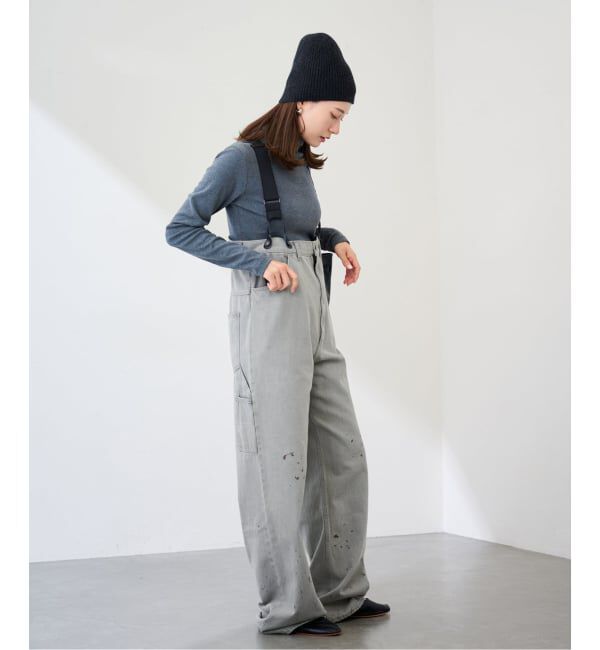 FRAMeWORK「PAYDAY /ペイデイ サスペンダー付きペイント加工デニム」|デニム|