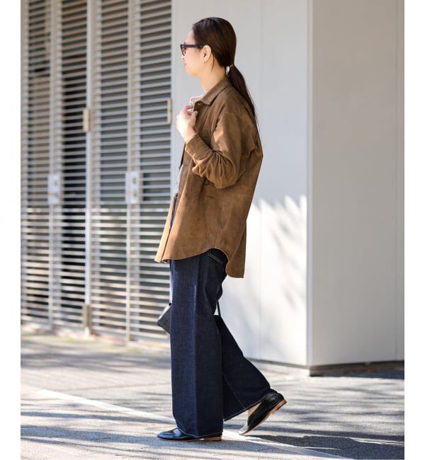 FRAMeWORK「THRIFTY LOOK 別注 SUEDESHIRTブルゾン」|ライダースジャケット|