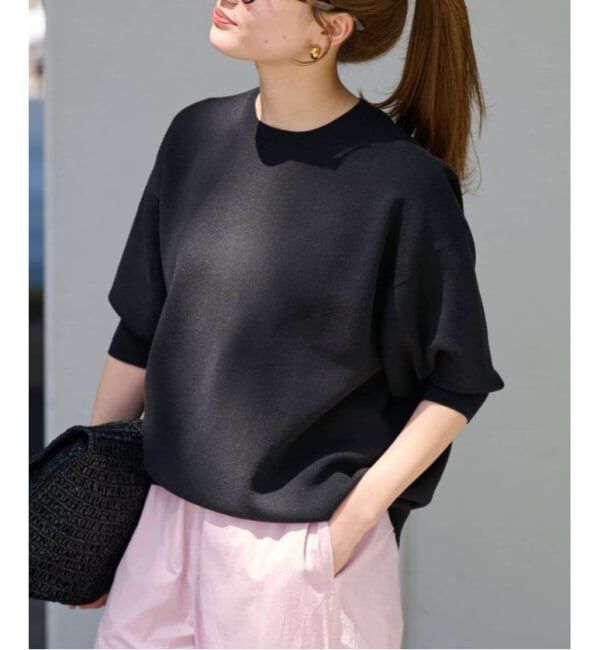 FRAMeWORK「≪一部カラーWEB限定 / 追加≫ウォッシャブルスムースプルオーバー 2」|ニット・セーター|ブラック