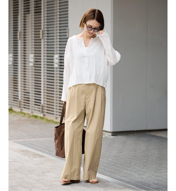 FRAMeWORK「≪洗濯機洗い可≫コットンナイロンタックパンツ」|その他|