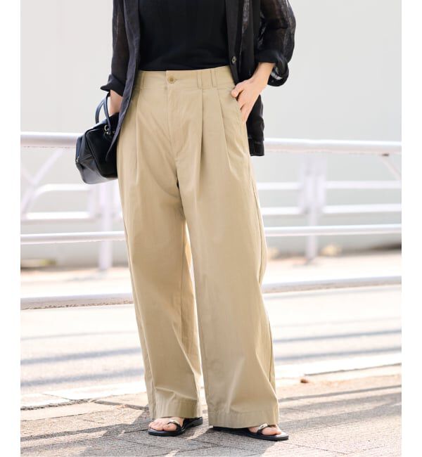 FRAMeWORK「≪洗濯機洗い可≫コットンナイロンタックパンツ」|その他|