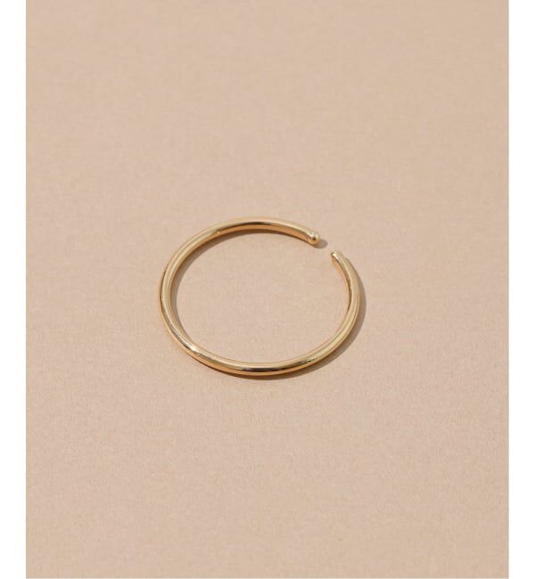 Lilas by Spick&Span「3cmサークルパイプイヤーカフ K10（片耳）」|イヤーカフ|