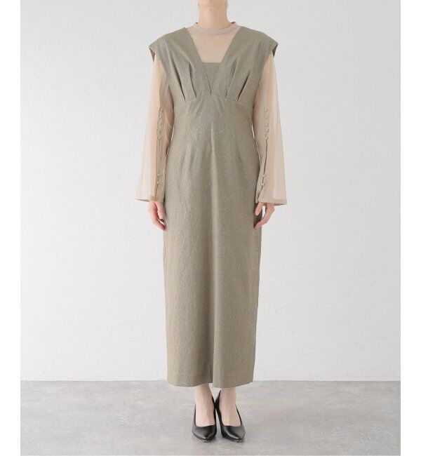  「Vラインジャガードドレス」|ドレス|