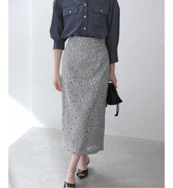  「《追加3》【洗える】レースタイトスカート」|スカート|