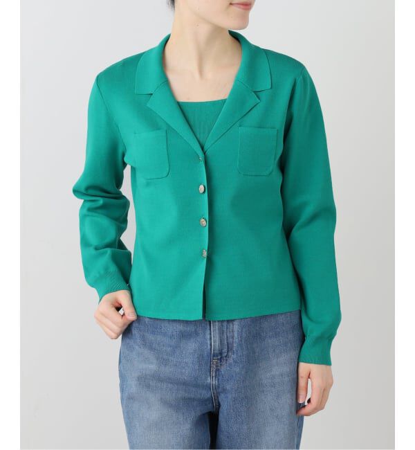  「【洗える】開襟アンサンブル」|ニット・セーター|