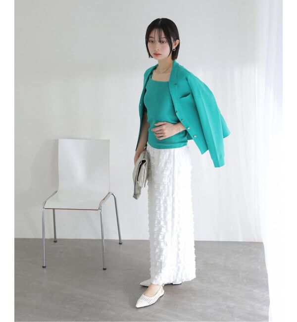  「【洗える】開襟アンサンブル」|ニット・セーター|