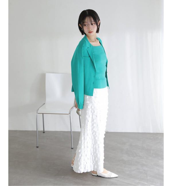  「【洗える】開襟アンサンブル」|ニット・セーター|