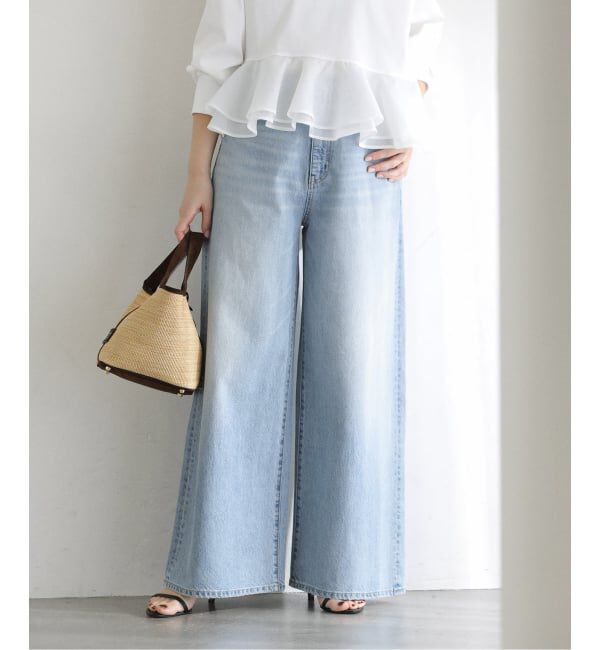  「【洗える】PICCADILLY/ピカデリー ワイドデニム」|デニム|サックスブルー