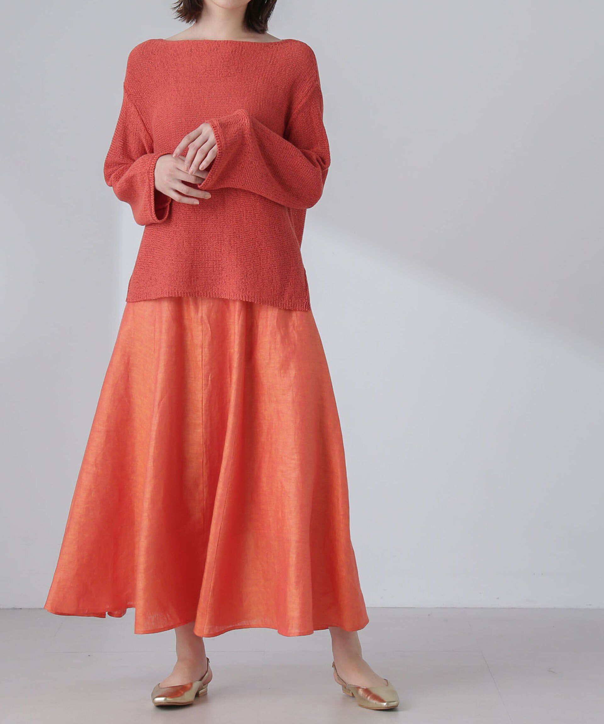 nano･universe「リネンフレアスカート(セットアップ可)」|スカート|