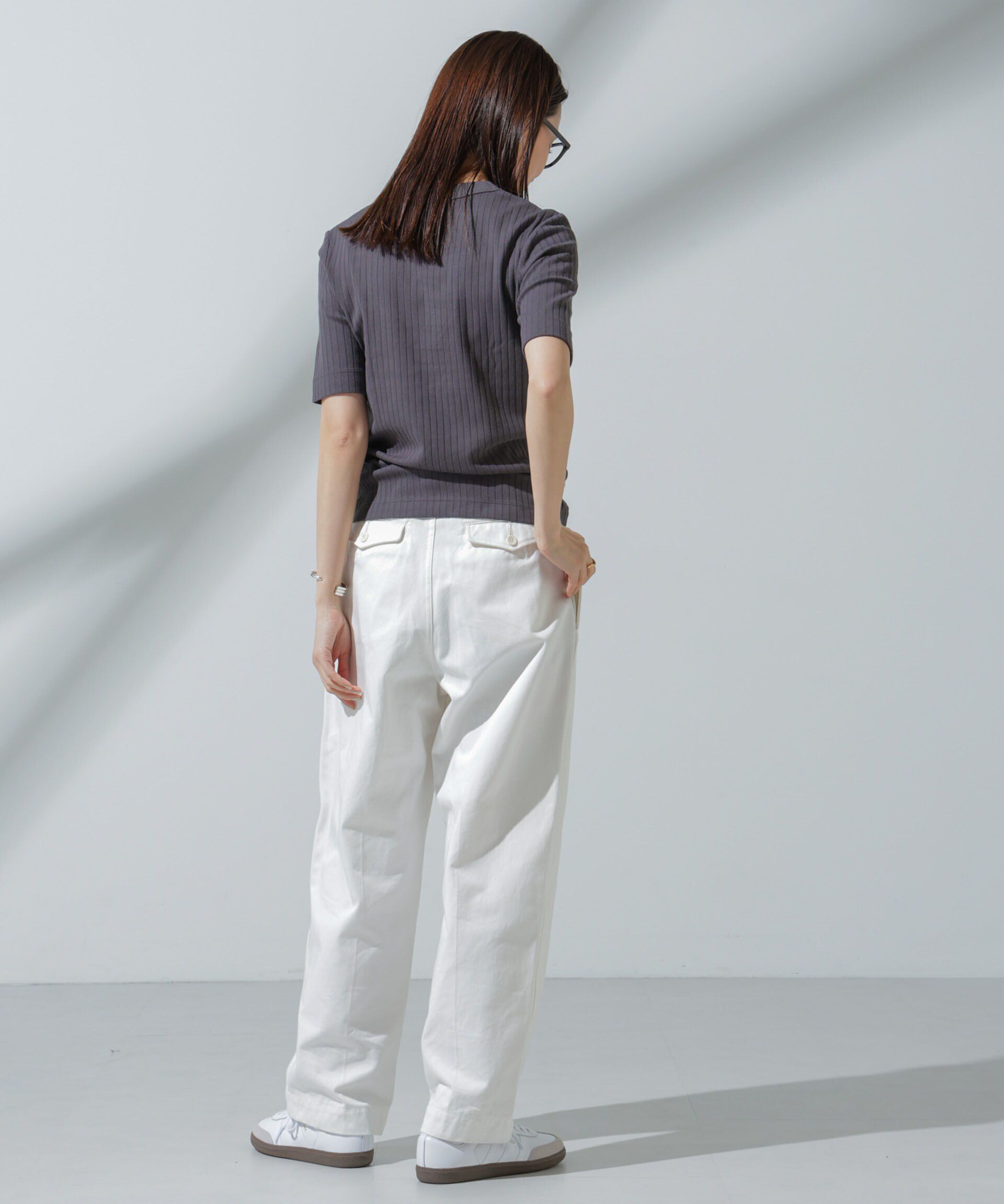 nano･universe「Anti Soaked(R) 汗染み防止 クルーネックリブTシャツ」|Tシャツ・カットソー|