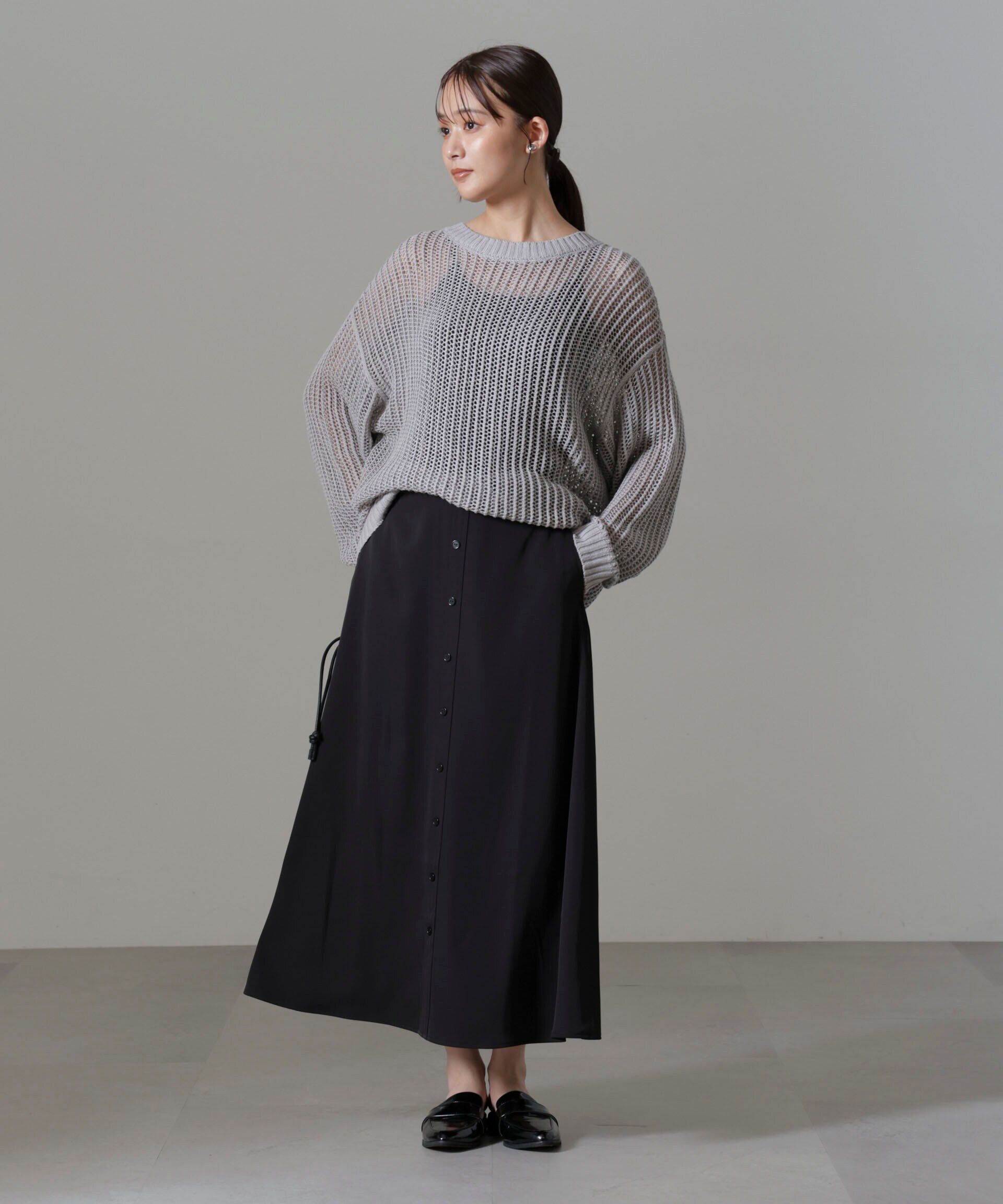 nano･universe「フロントボタンフレアスカート(セットアップ可)」|スカート|