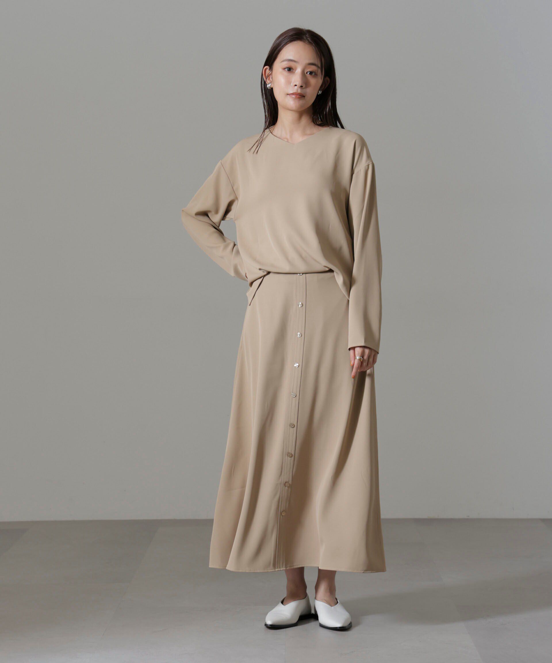 nano･universe「フロントボタンフレアスカート(セットアップ可)」|スカート|