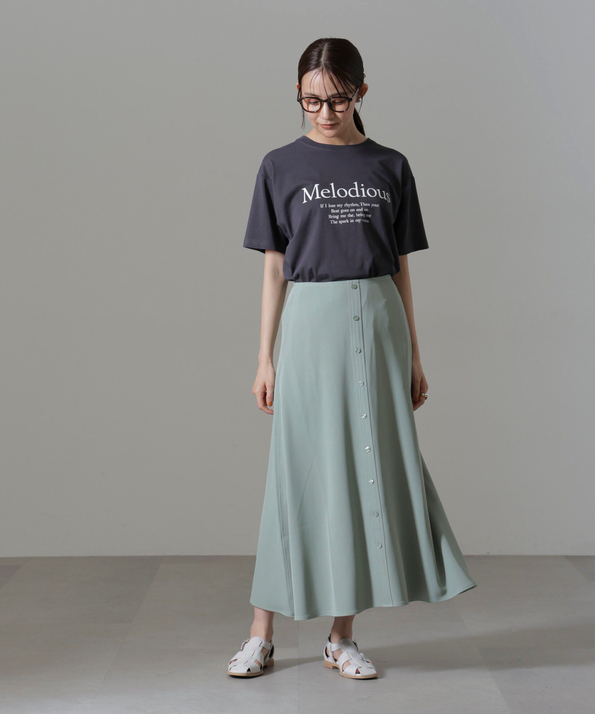 nano･universe「フロントボタンフレアスカート(セットアップ可)」|スカート|