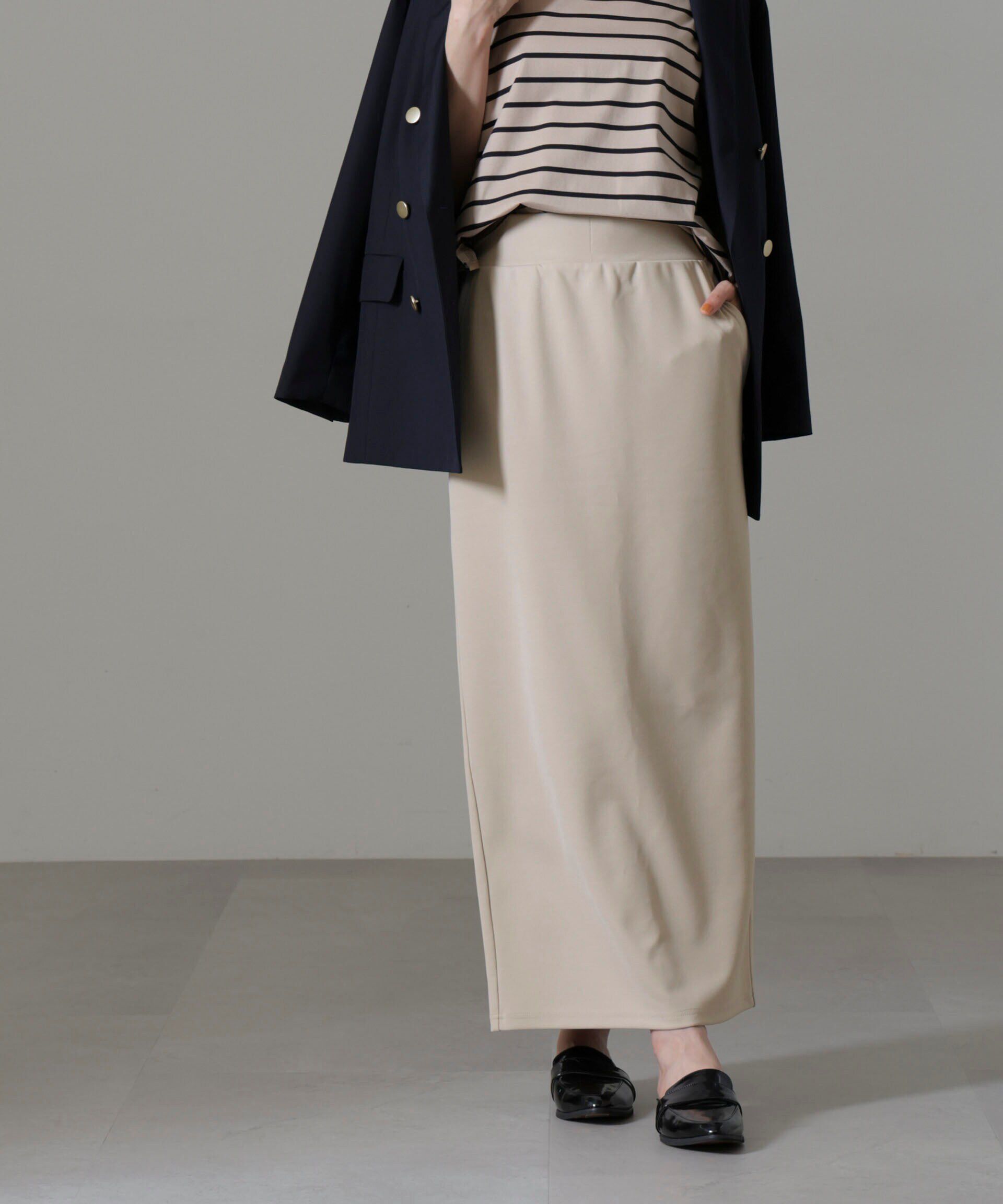 nano･universe「ポンチカットIラインマキシスカート」|スカート|