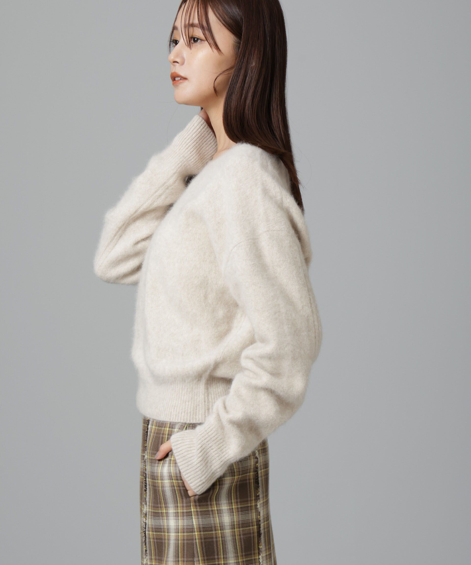 nano･universe「ウォッシャブルフォックスVネックプルオーバー」|ニット・セーター|