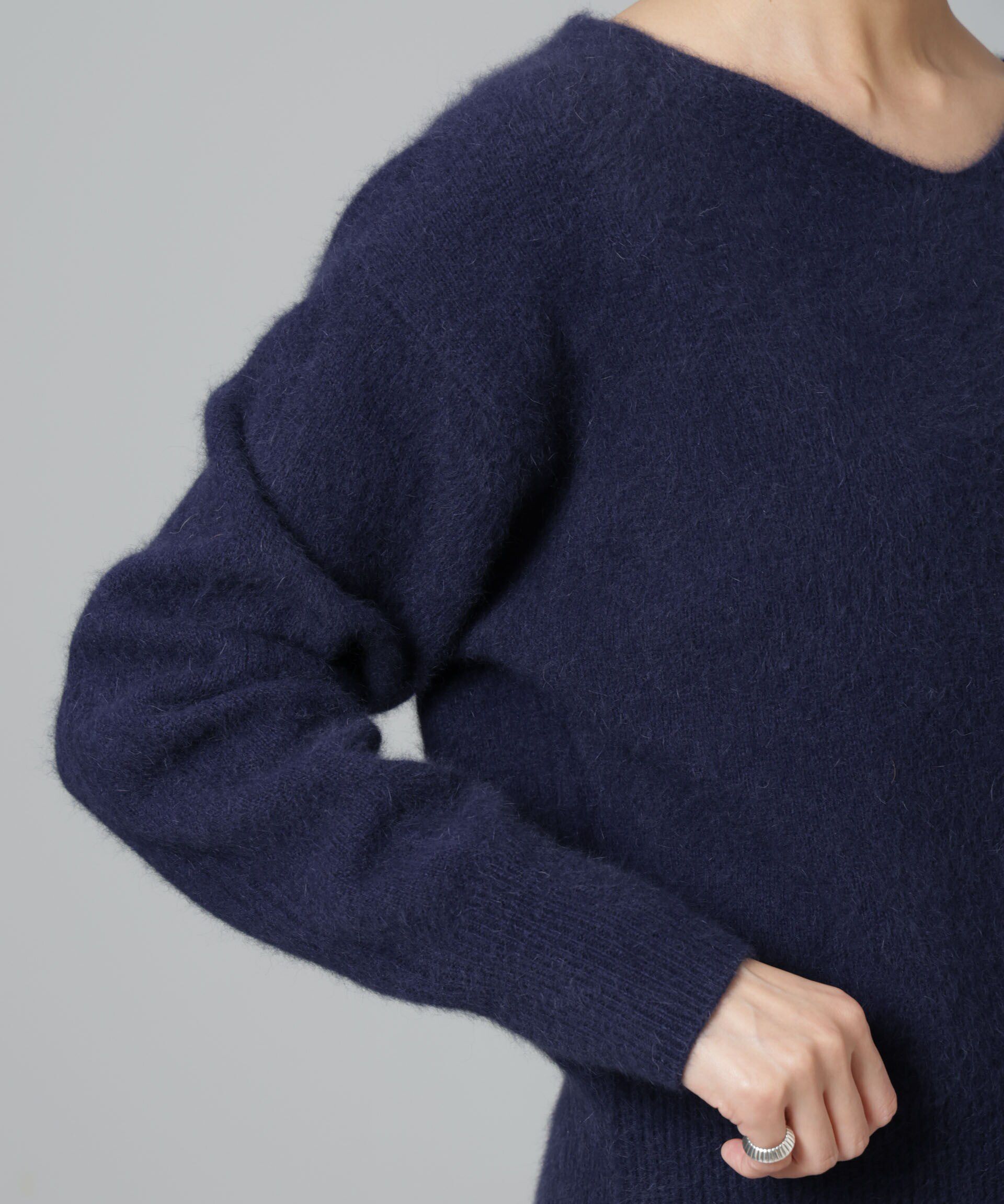 nano･universe「ウォッシャブルフォックスVネックプルオーバー」|ニット・セーター|