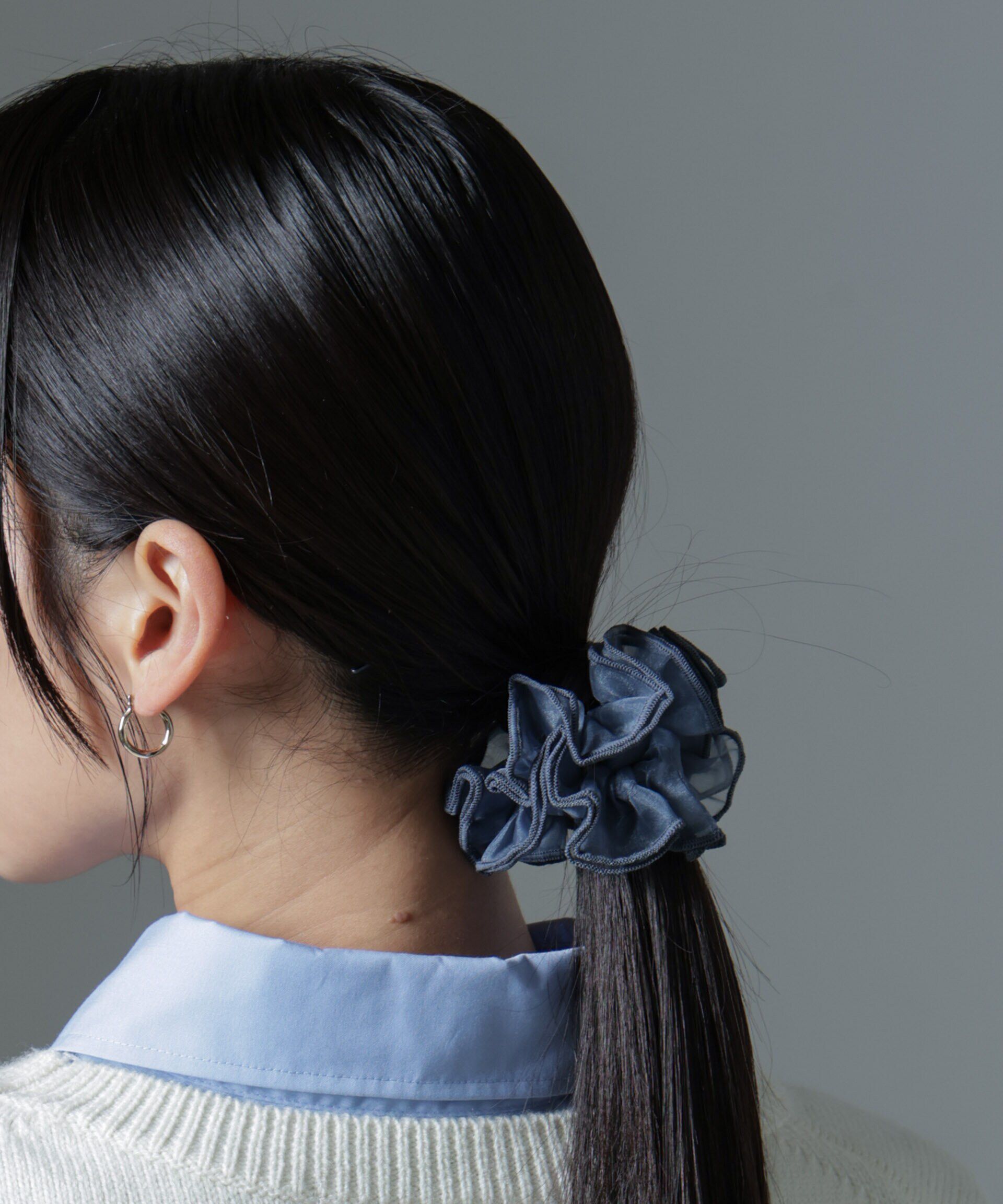 nano･universe「サテン＆オーガンシュシュセット」|その他|L.ブルー1