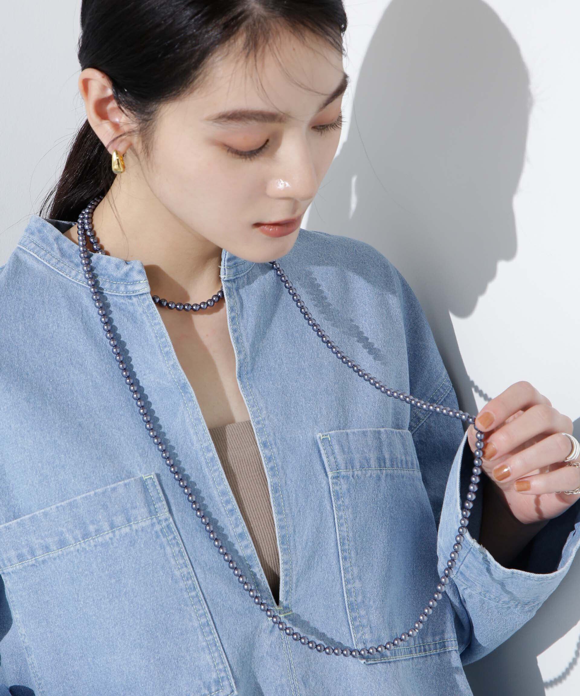nano･universe「パールロングネックレス」|ネックレス|