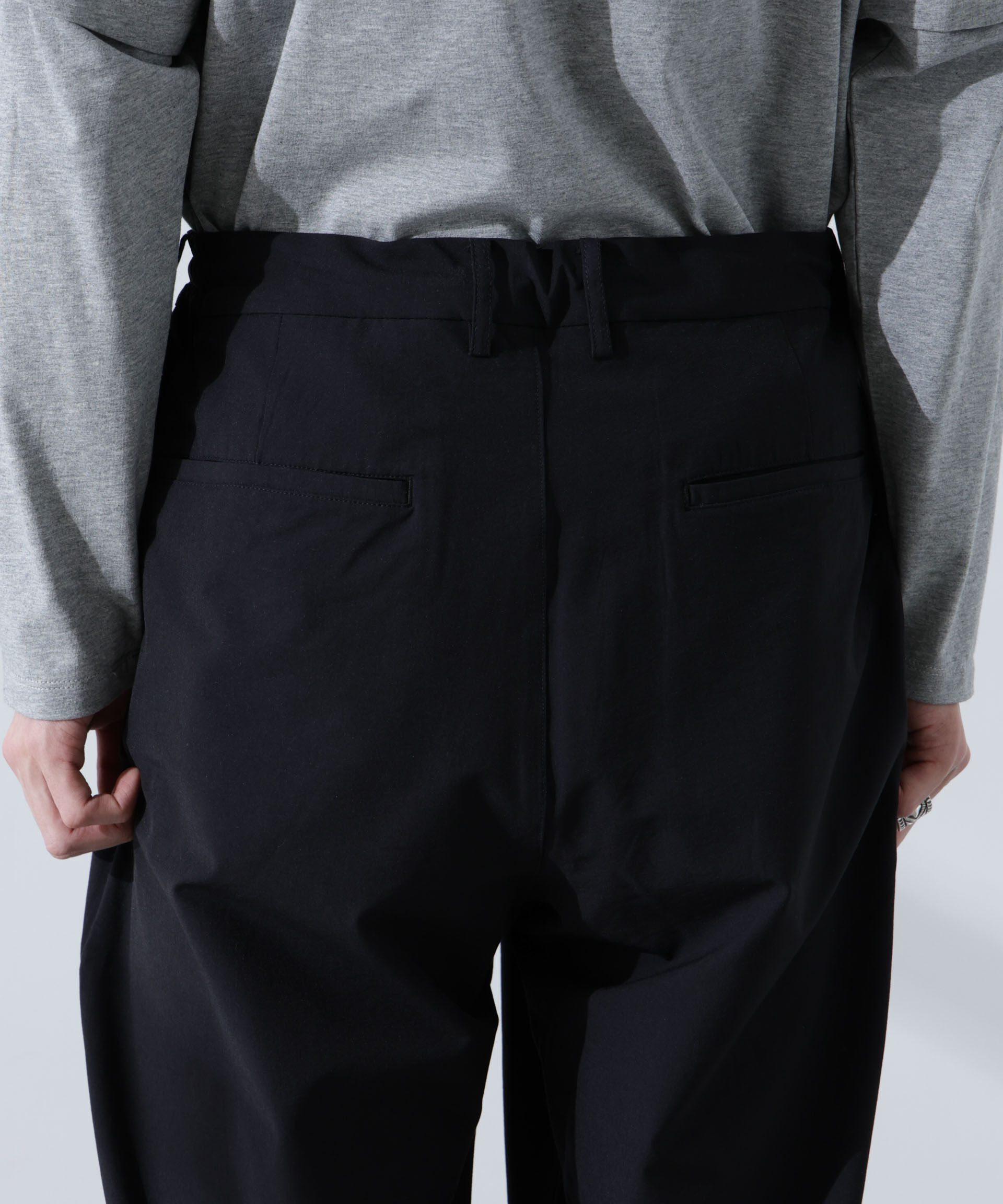 nano･universe「ストレッチワイドイージーパンツ(セットアップ可)」|チノ|