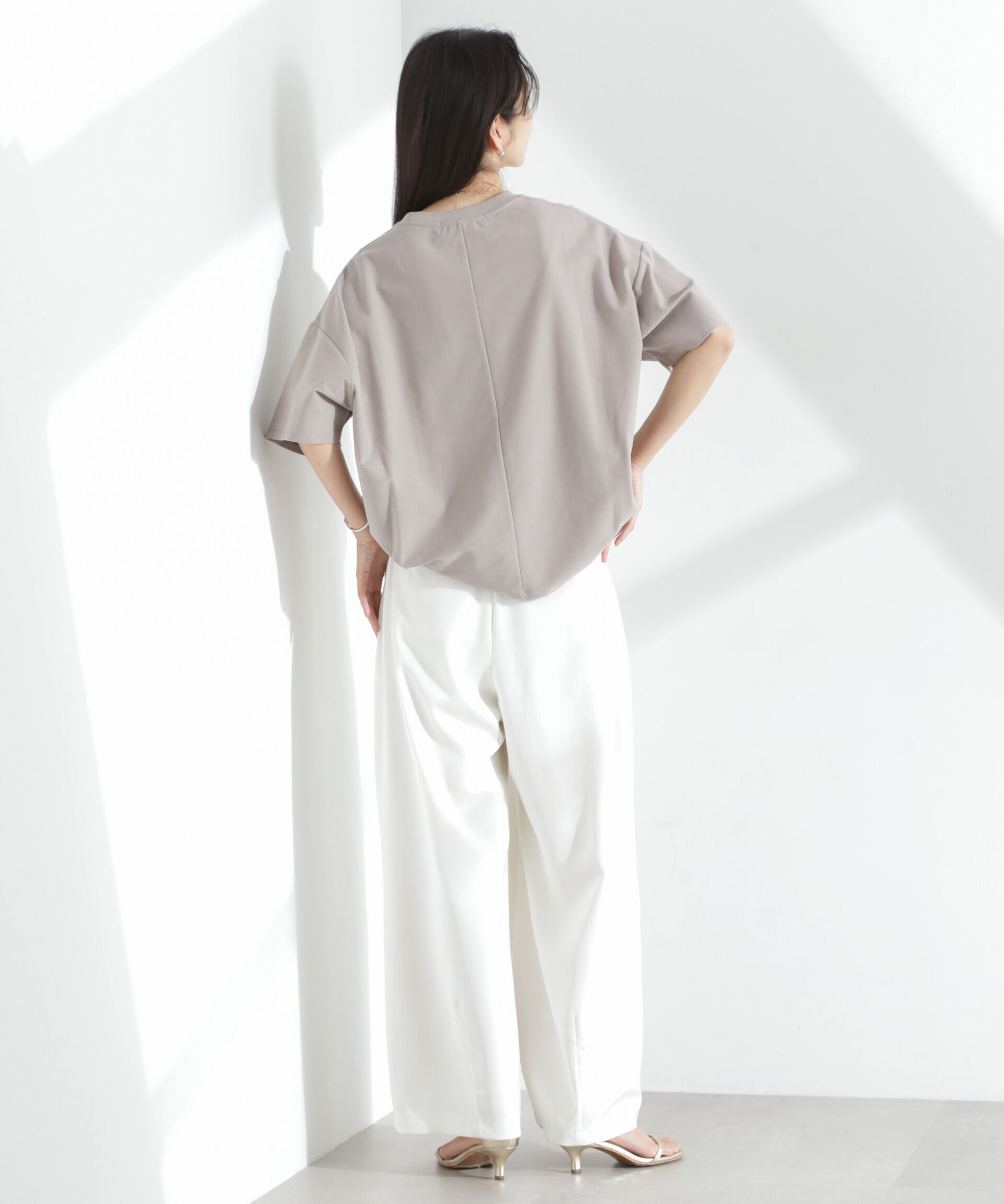 nano･universe「「MC」coveross(R)ツイル調 冷感プレーティング天竺Tシャツ」|Tシャツ・カットソー|