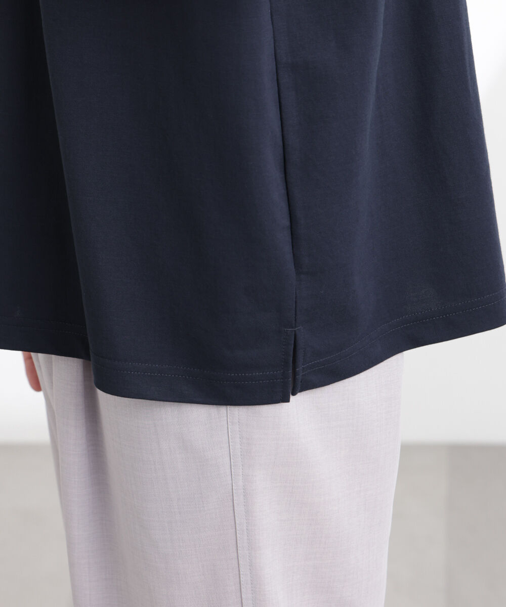 nano･universe「レーヨンナイロンポンチスキッパーシャツ 半袖」|Tシャツ・カットソー|