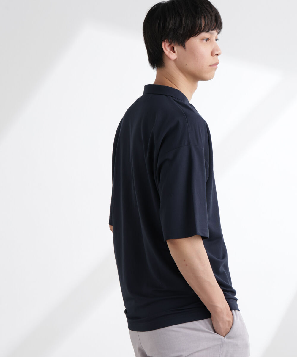 nano･universe「レーヨンナイロンポンチスキッパーシャツ 半袖」|Tシャツ・カットソー|