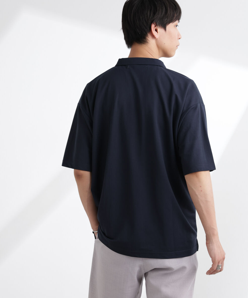 nano･universe「レーヨンナイロンポンチスキッパーシャツ 半袖」|Tシャツ・カットソー|