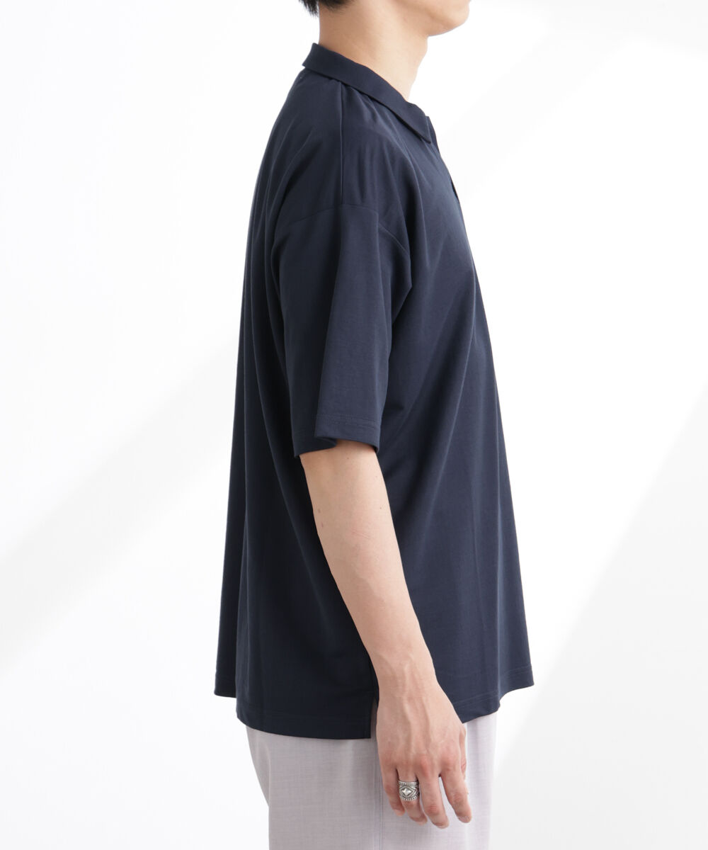 nano･universe「レーヨンナイロンポンチスキッパーシャツ 半袖」|Tシャツ・カットソー|