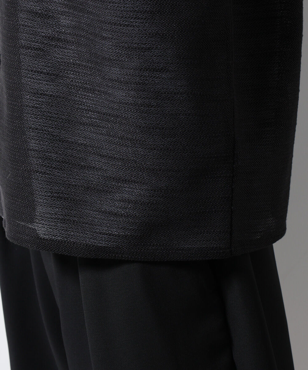 nano･universe「スラブラメ オープンカラーシャツ」|シャツ・ブラウス|