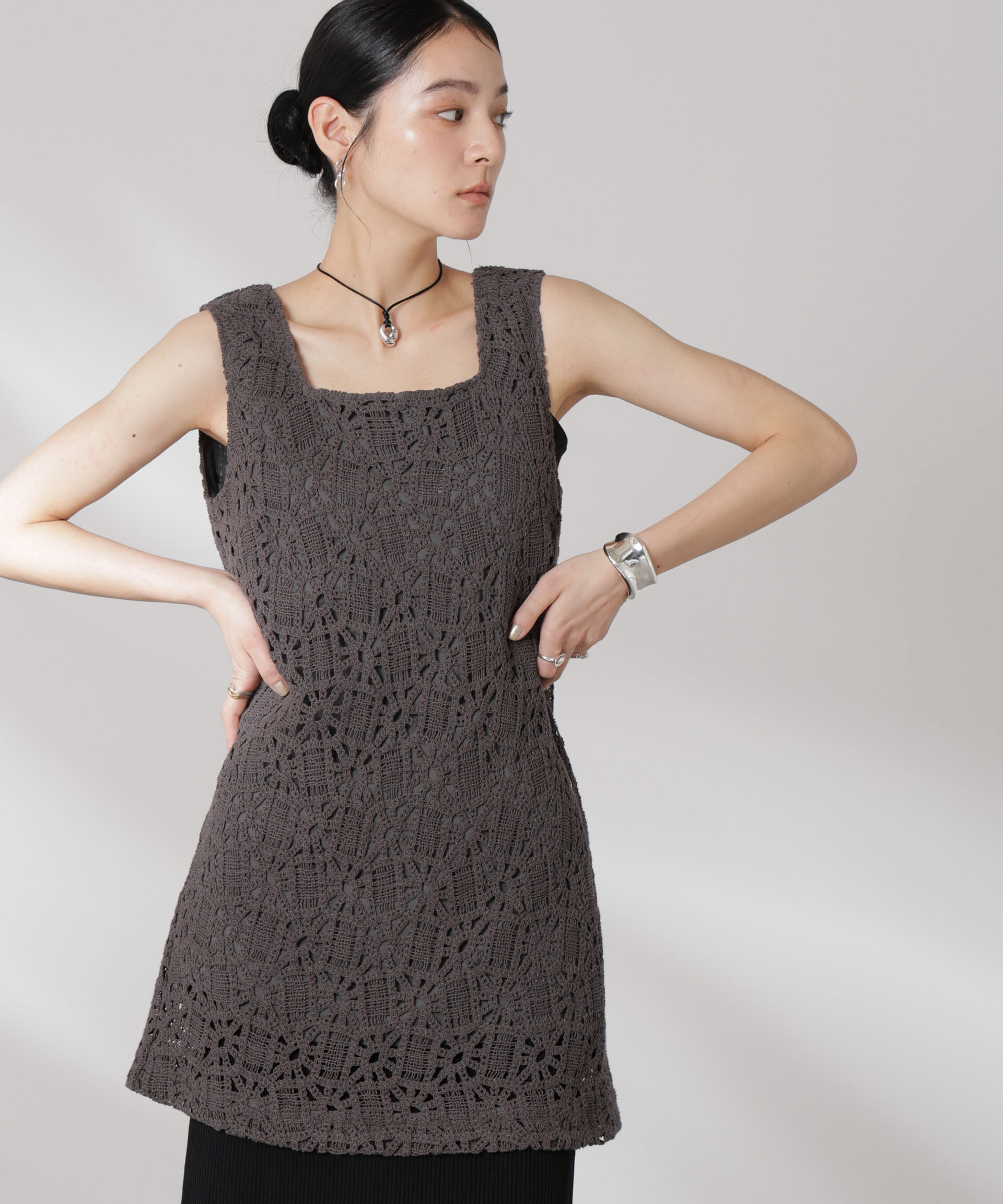 nano･universe「コットンコードレースミニワンピース(セットアップ可)」|ワンピース|