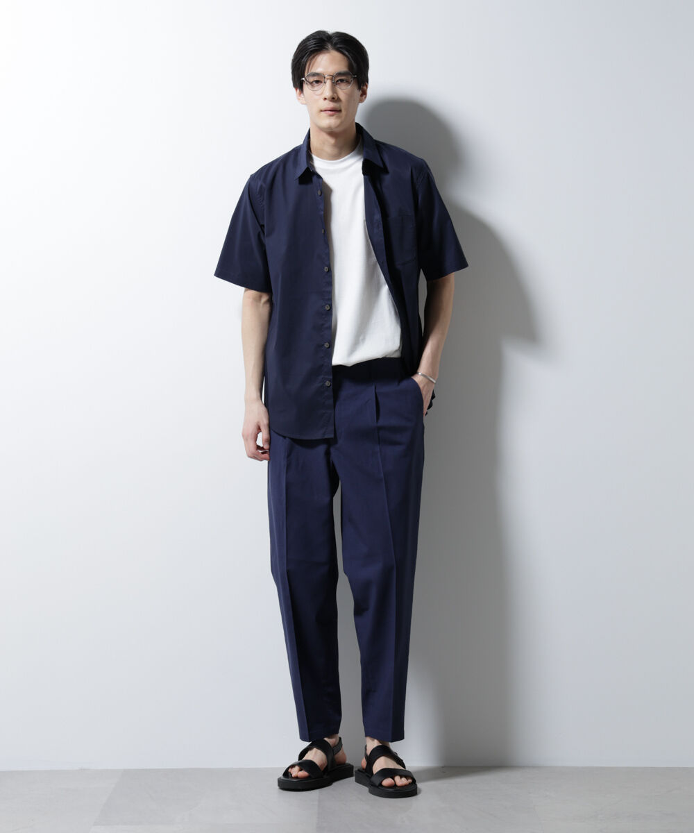nano･universe「｢ICE FLOW LINEN｣レギュラーカラーシャツ 半袖」|シャツ・ブラウス|