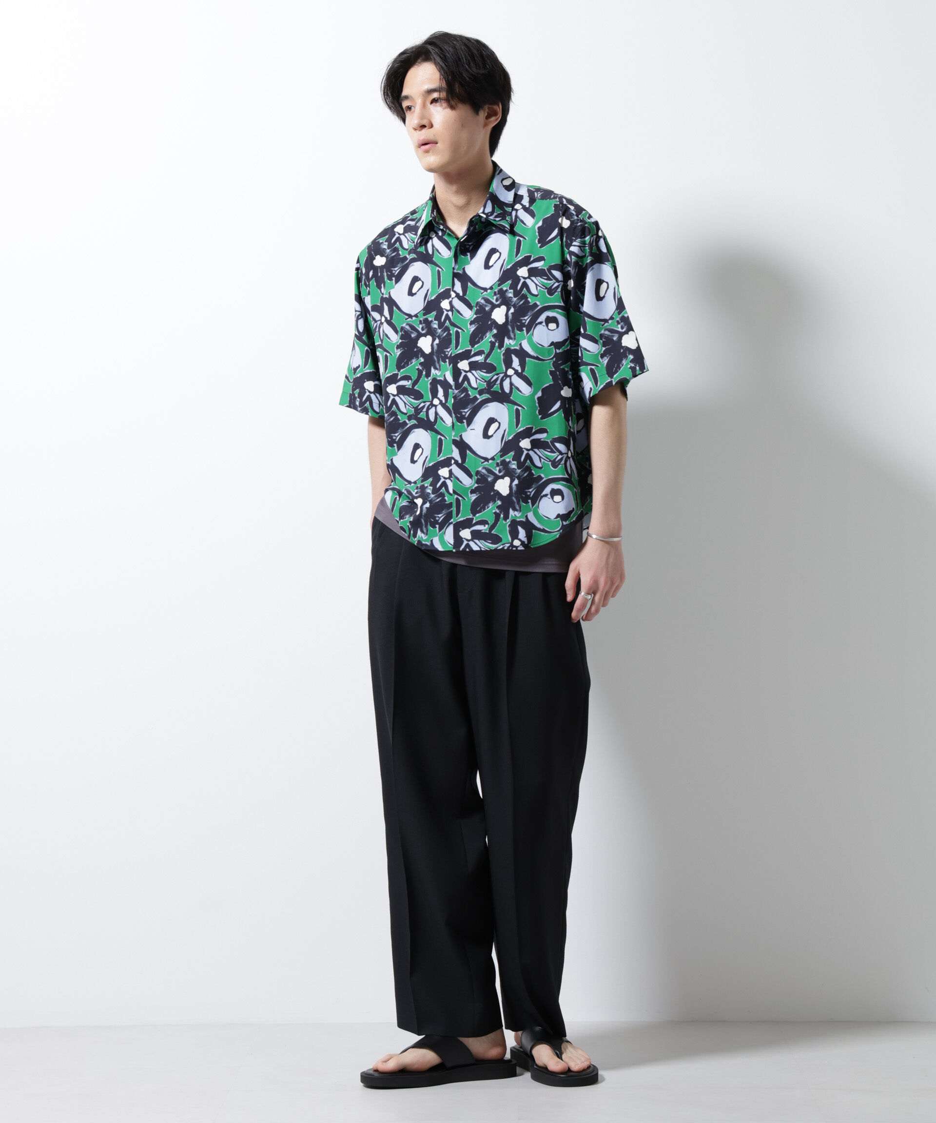 nano･universe「総柄プリントシャツ」|シャツ・ブラウス|