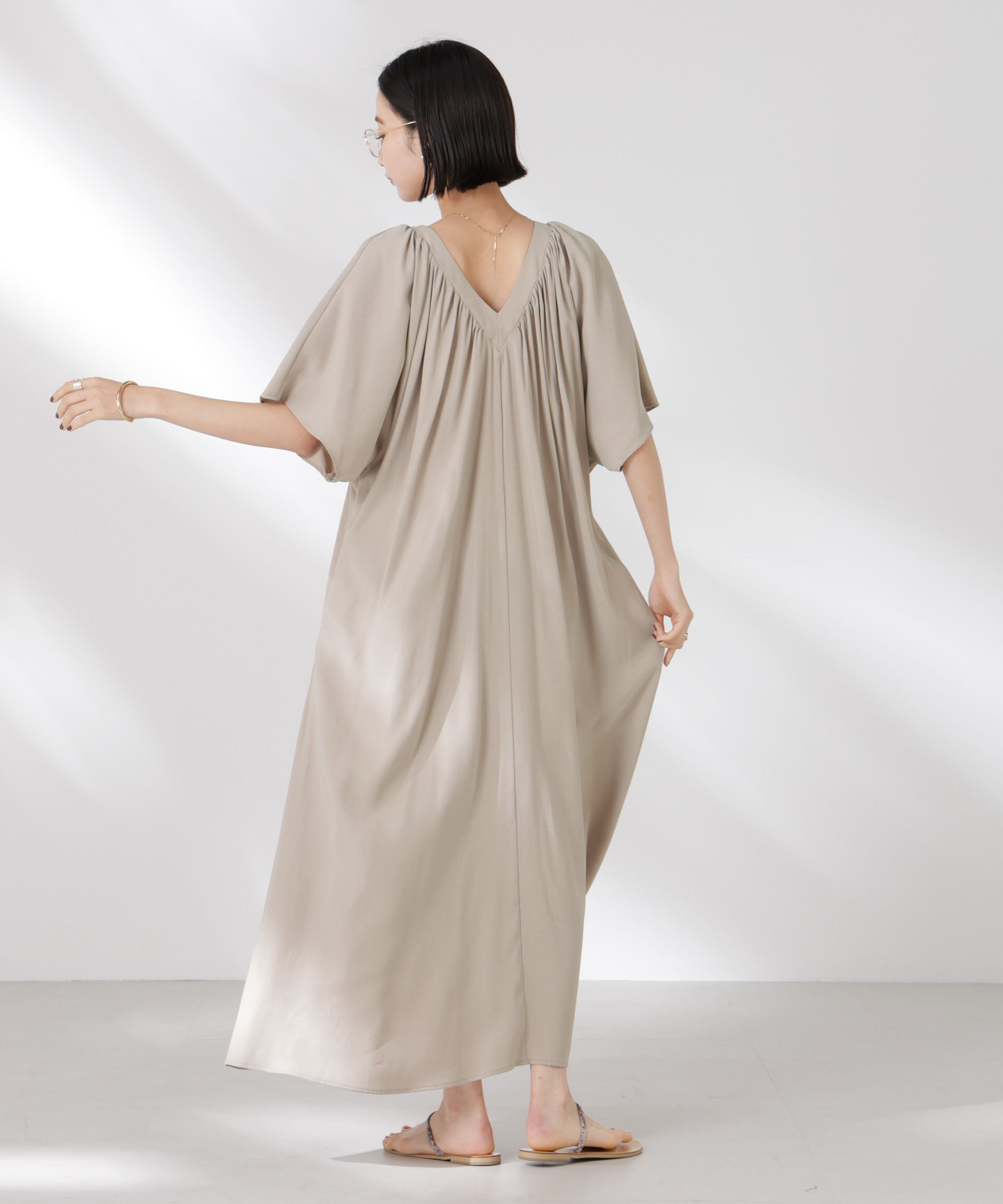 nano･universe「前後2wayボリュームギャザーワンピース」|ワンピース|