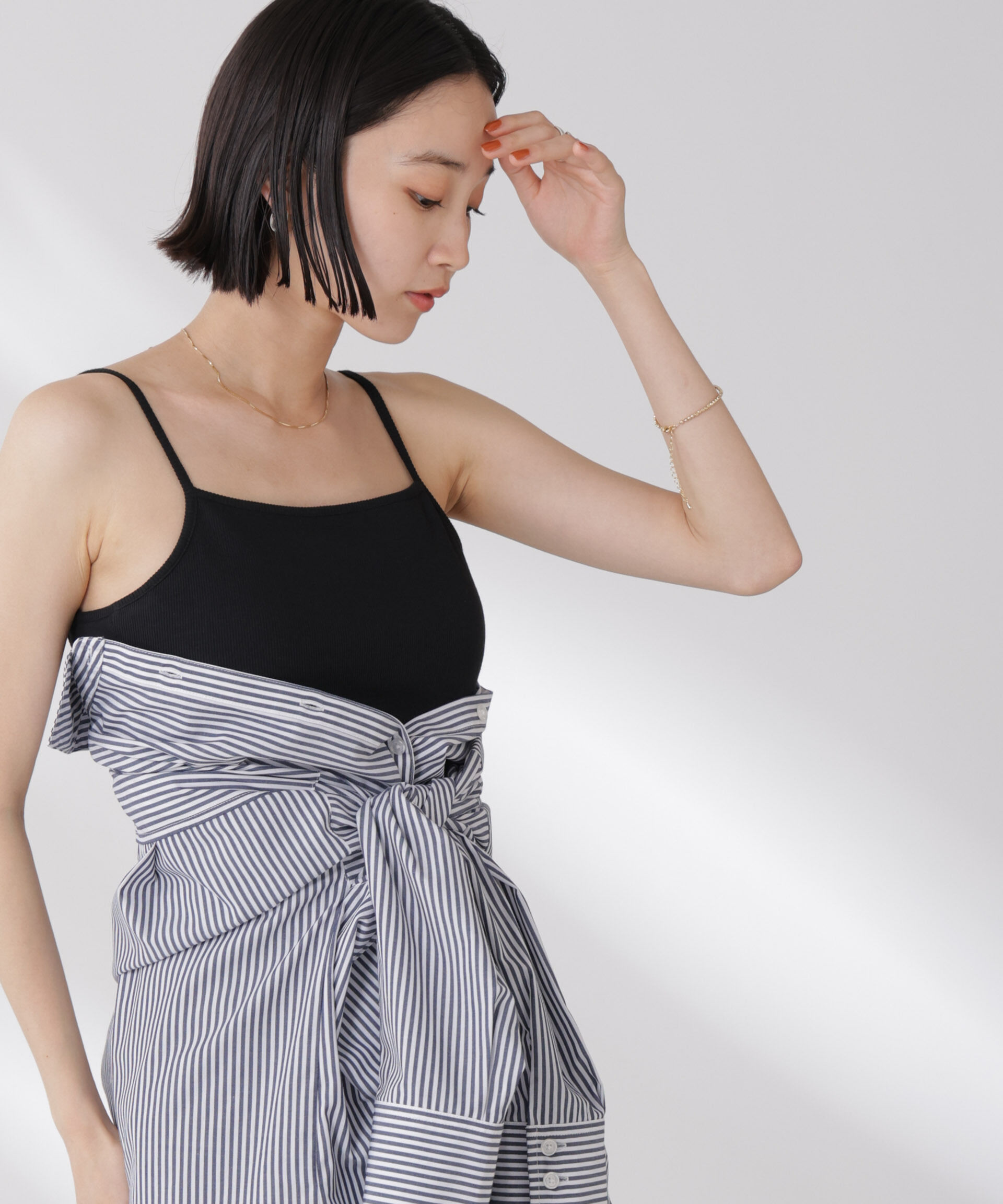 nano･universe「抗菌防臭・接触冷感機能 カップ付きキャミソール」|Tシャツ・カットソー|