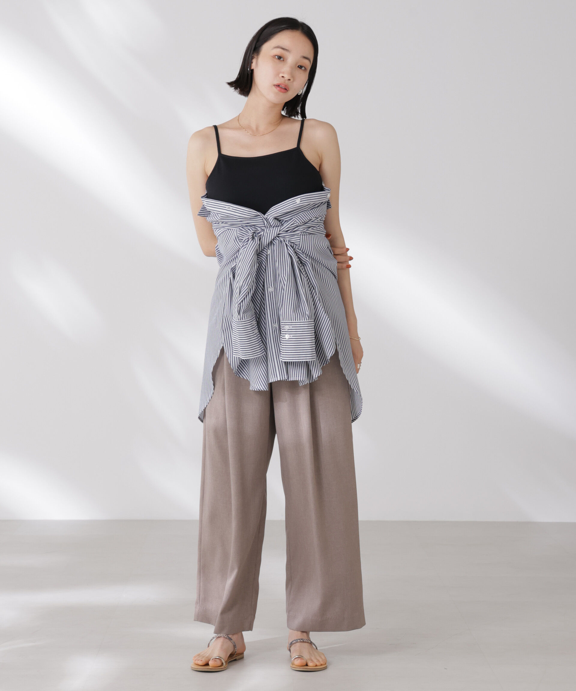 nano･universe「抗菌防臭・接触冷感機能 カップ付きキャミソール」|Tシャツ・カットソー|