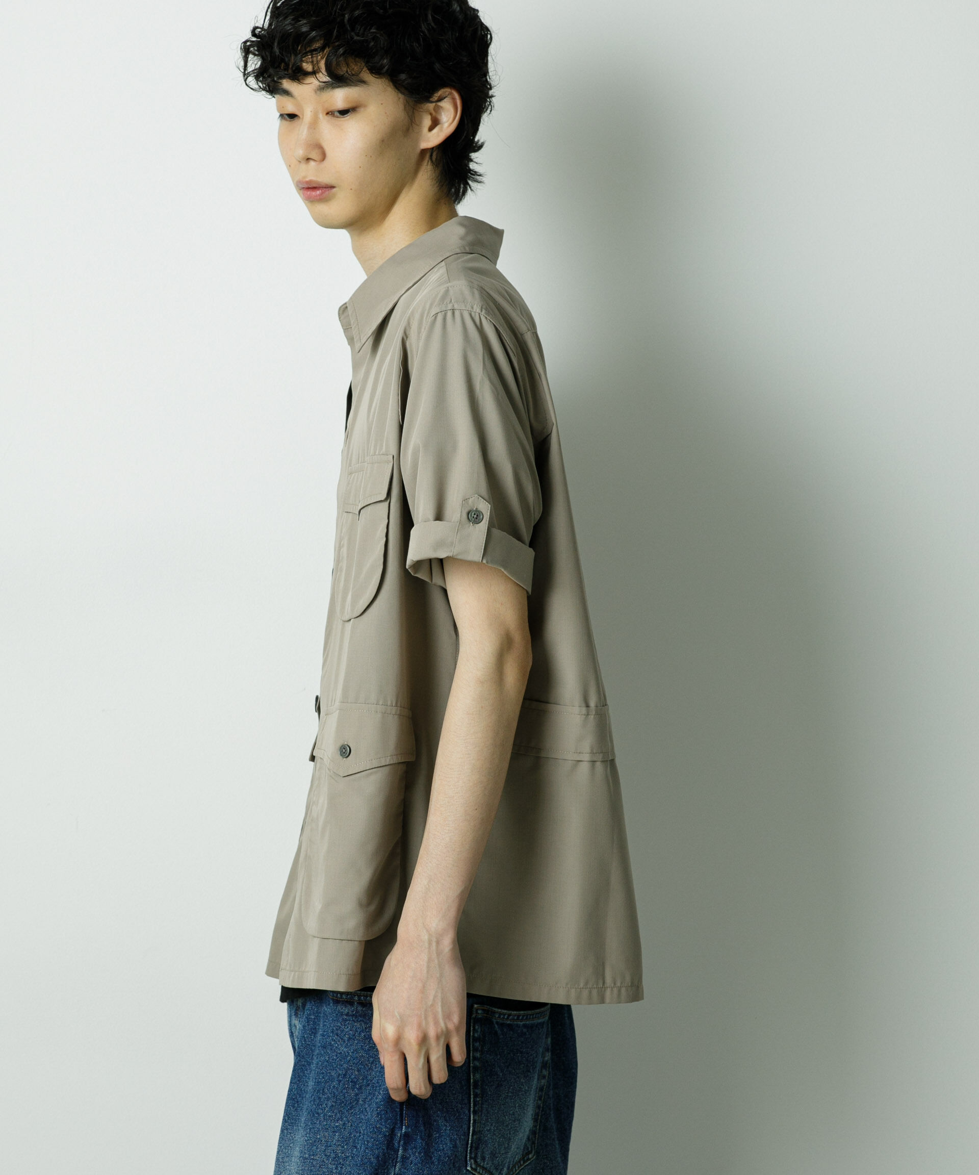 nano･universe「｢HOTEL PALACE｣TRポプリンサファリシャツ」|シャツ・ブラウス|