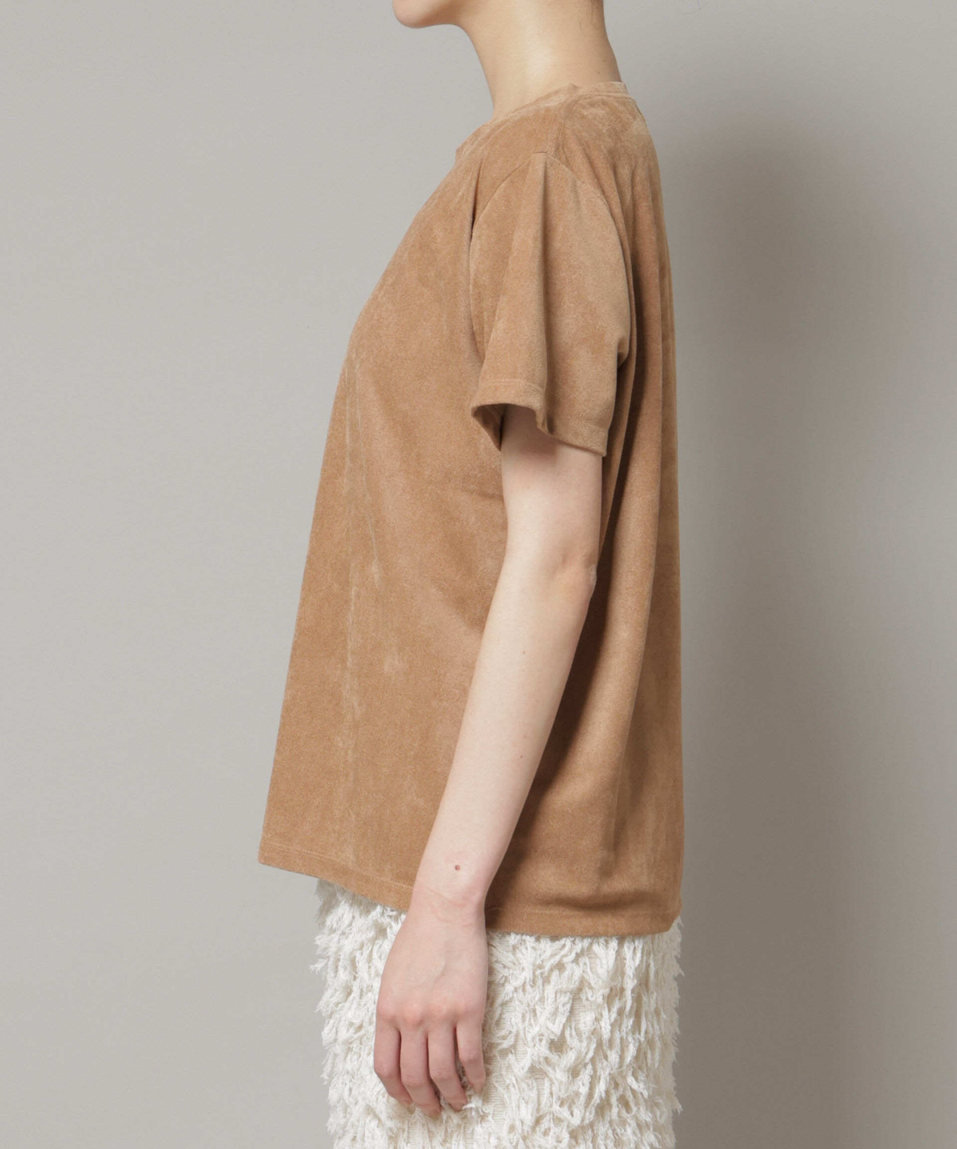 nano･universe「フェイクスエードTシャツ」|Tシャツ・カットソー|