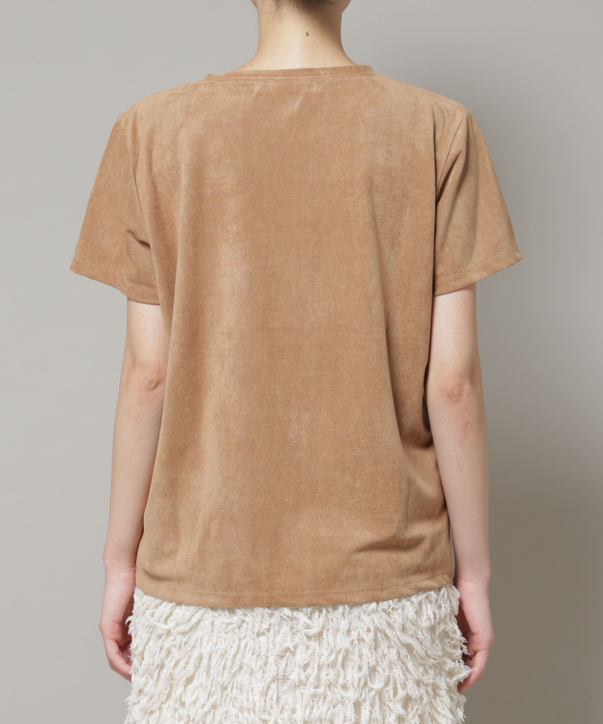 nano･universe「フェイクスエードTシャツ」|Tシャツ・カットソー|