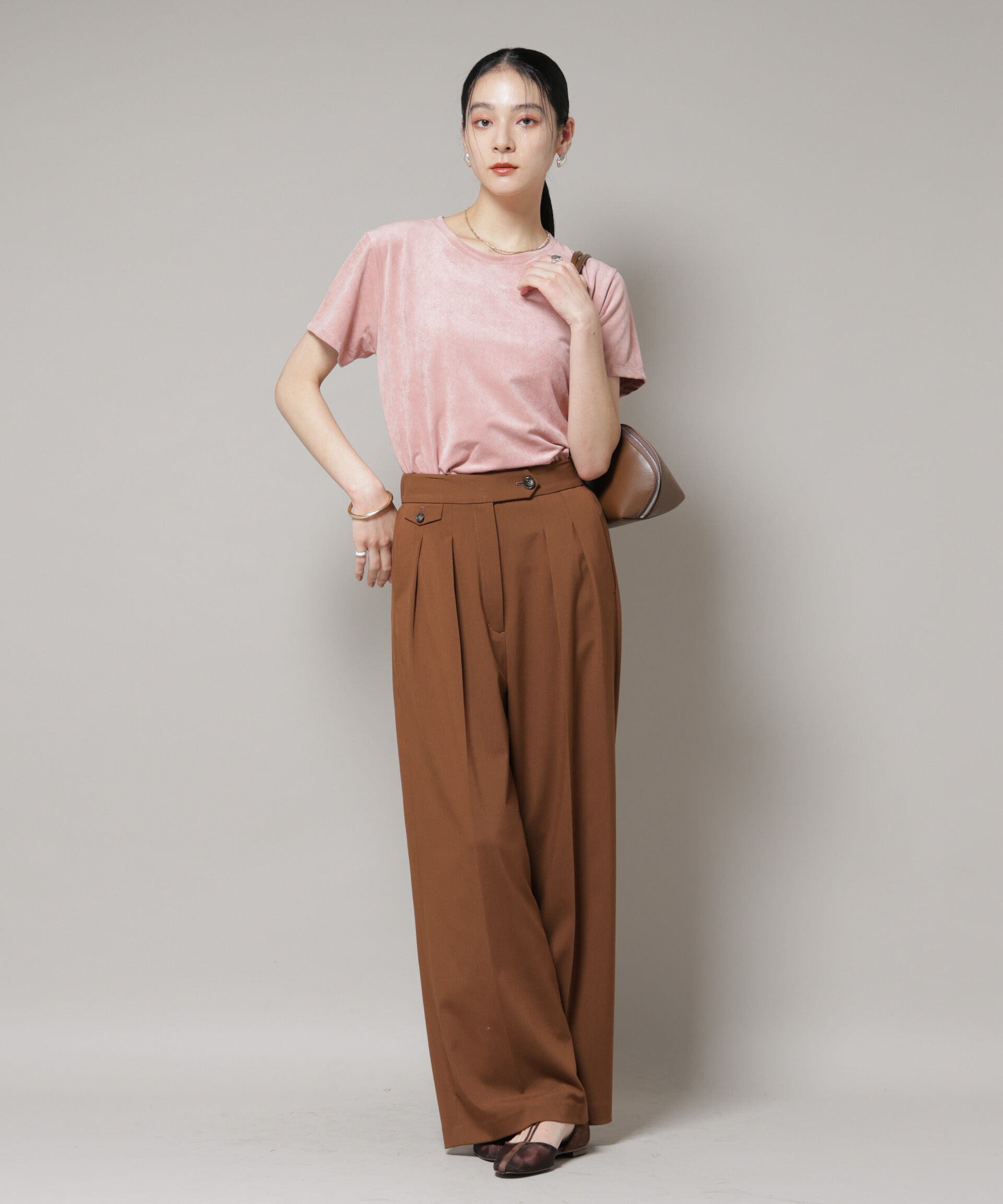 nano･universe「フェイクスエードTシャツ」|Tシャツ・カットソー|