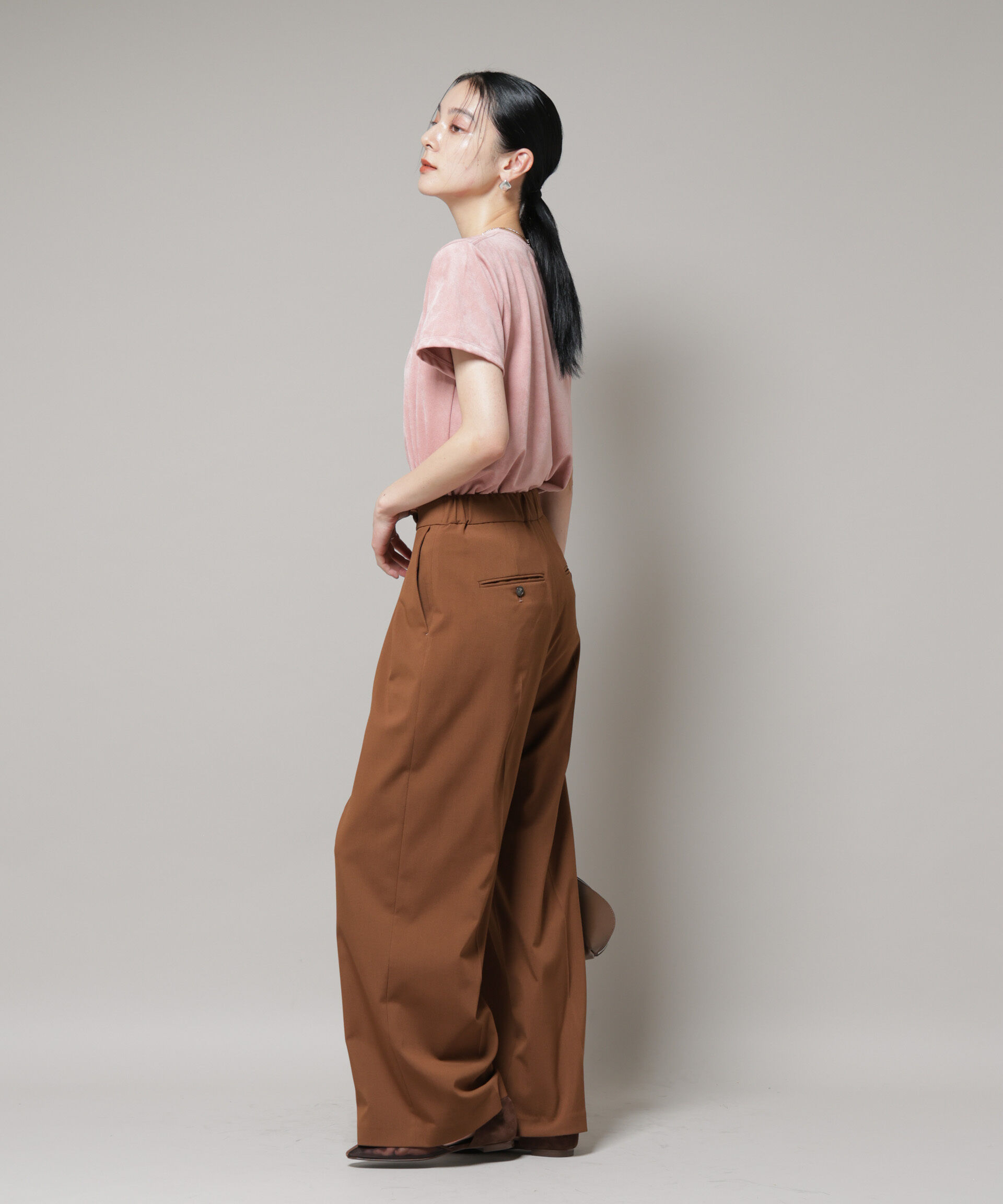 nano･universe「フェイクスエードTシャツ」|Tシャツ・カットソー|