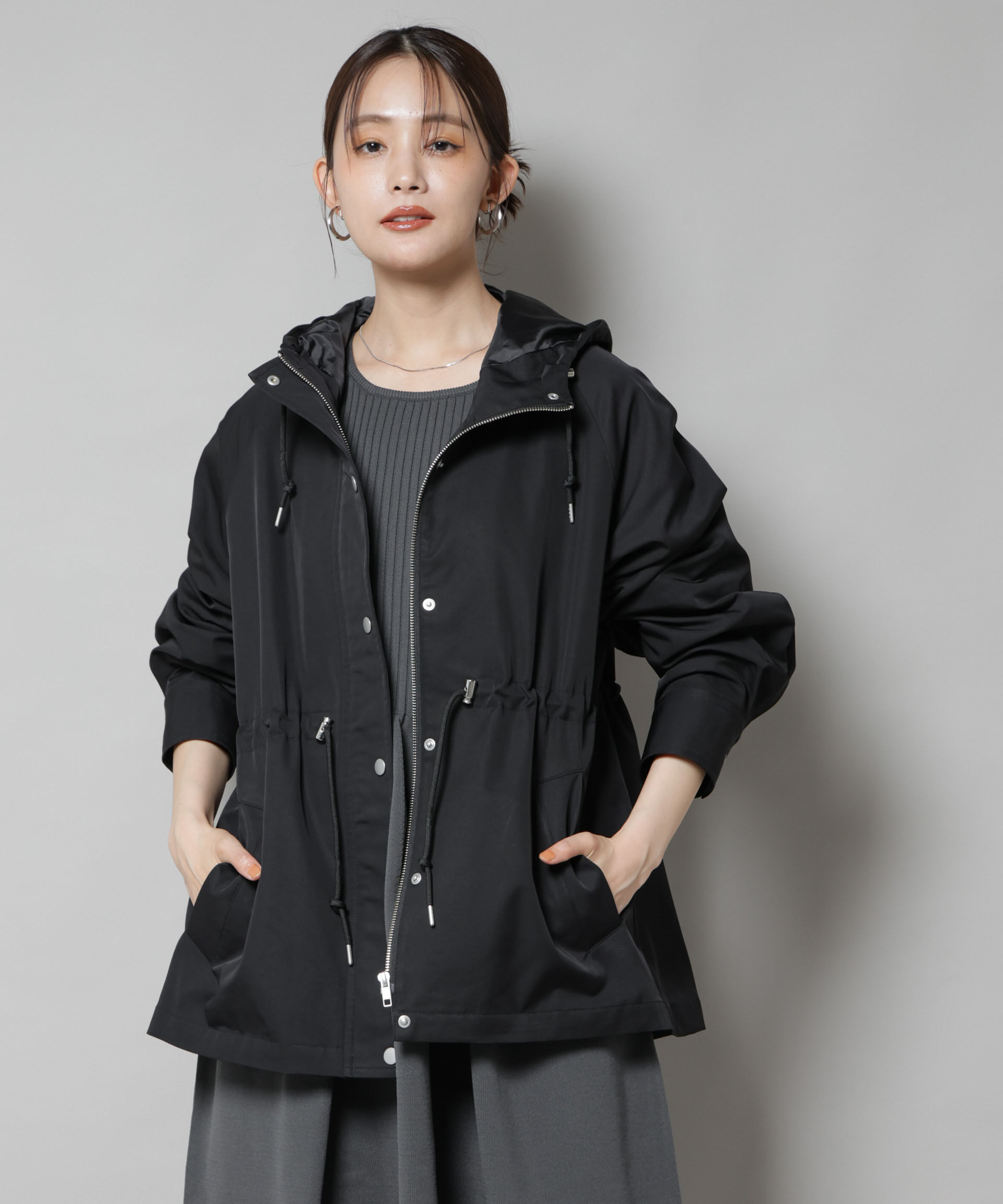 nano･universe「撥水加工フードブルゾン」|ブルゾン・スタジャン|