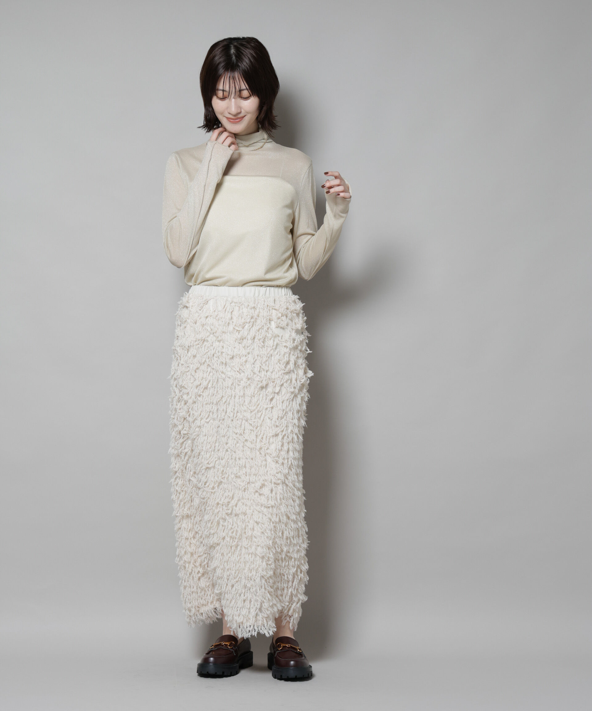 nano･universe「ラメシアータートルカットトップス」|Tシャツ・カットソー|