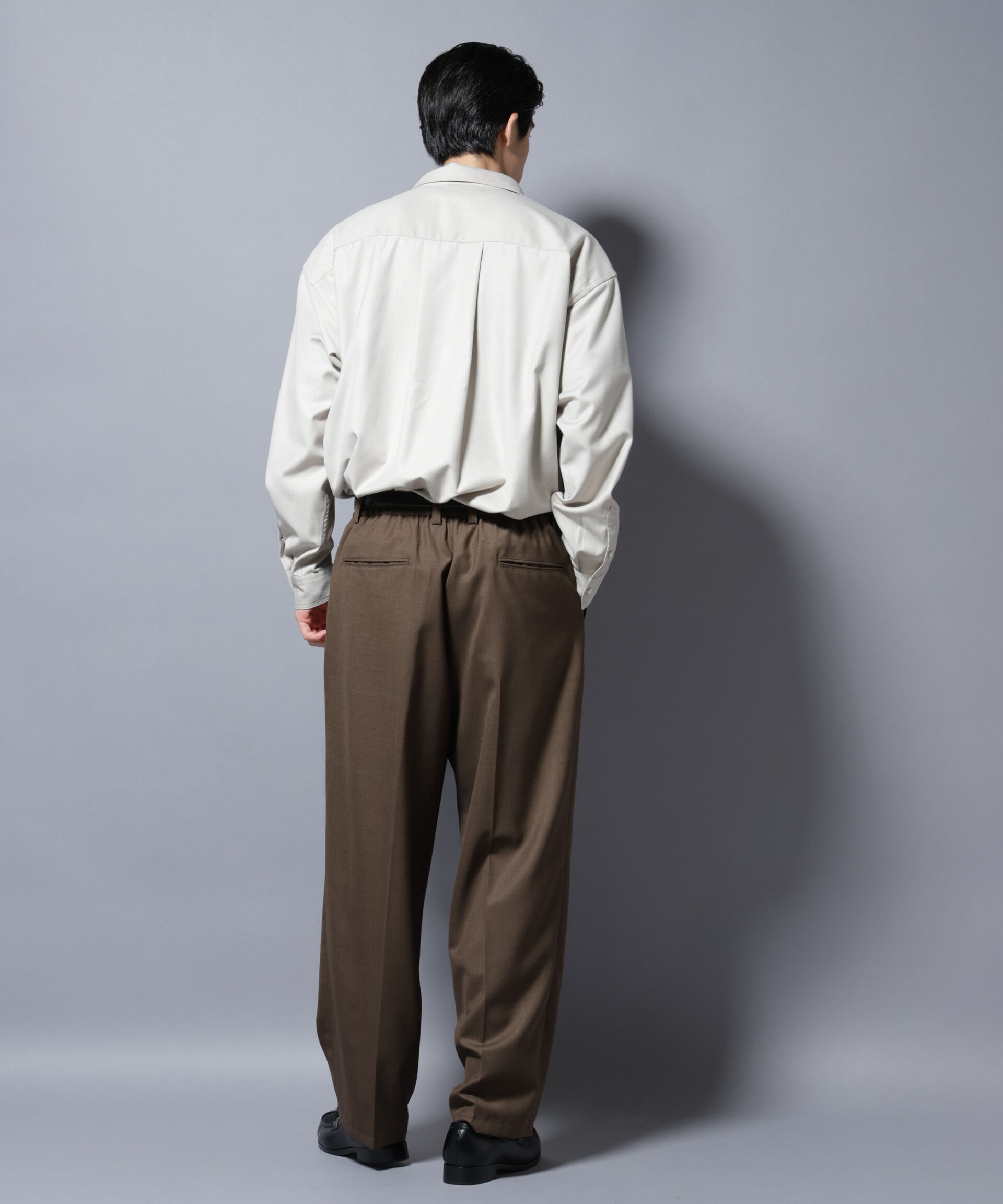 nano･universe「トリプルステッチ パールドットオーバーシャツ」|シャツ・ブラウス|