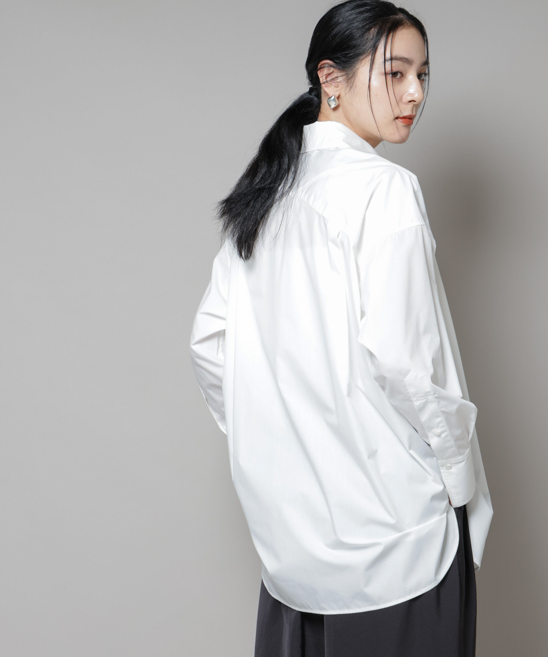 nano･universe「バッククロスオーバーシャツ」|シャツ・ブラウス|